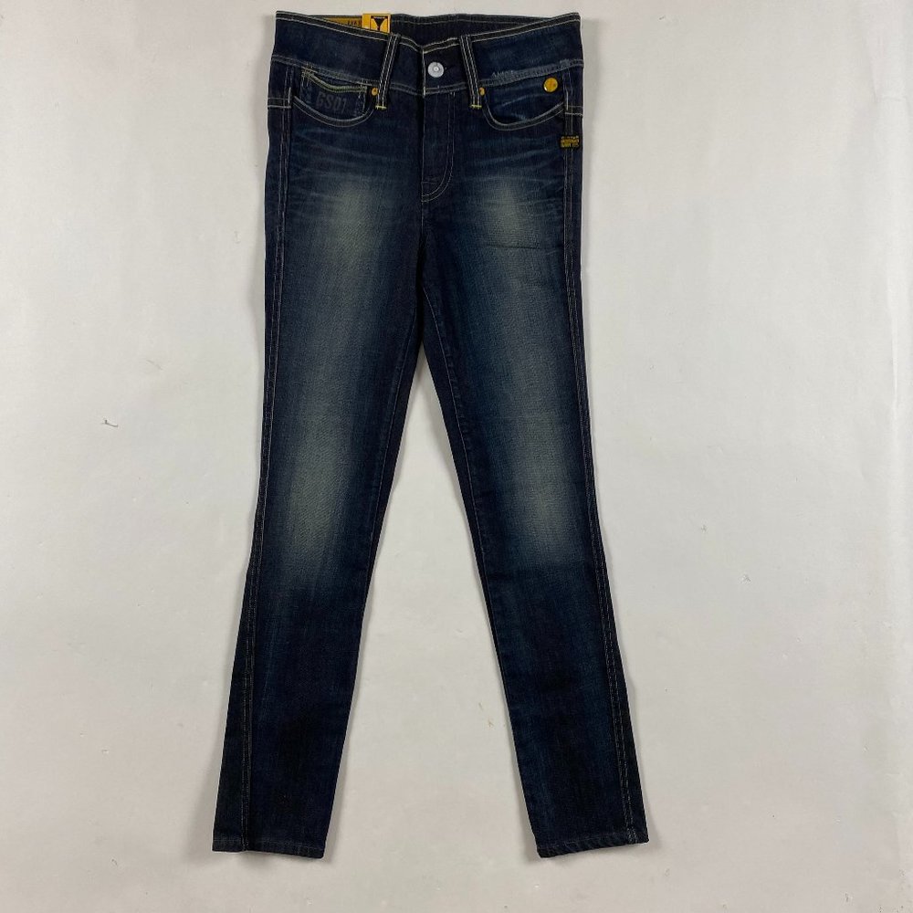 NWT G-Star Raw Joe Loose Tapered Jeans Womens 26 x 32 Vintage Aged Stretch Blue